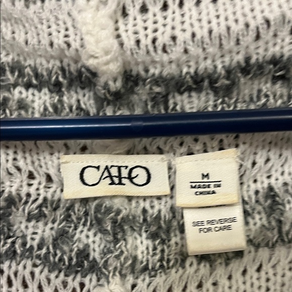 Cato Black and White Striped Cardigan Medium - Picture 2 of 14